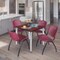 Regency Kahlo Square Table & Chair Sets, 30 W, 30 L, 29 H, Wood, Metal, Plastic Top, Cherry TPL3030CHCM47BY - alternate 3